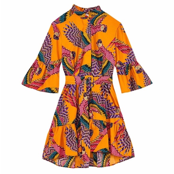 NEW NWT Farm Rio Macaws Mini Dress - Picture 1 of 6